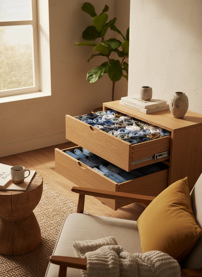 Compact Drawer Tee Roll