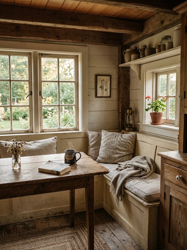 Rustic Farmhouse Kitchen Nook