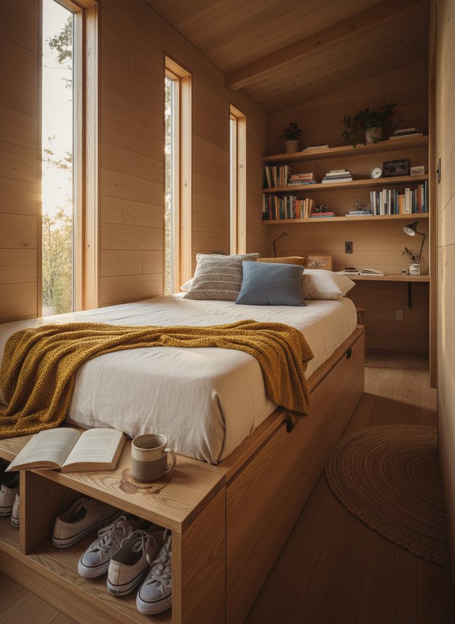 Lift-Top Platform Storage Bed
