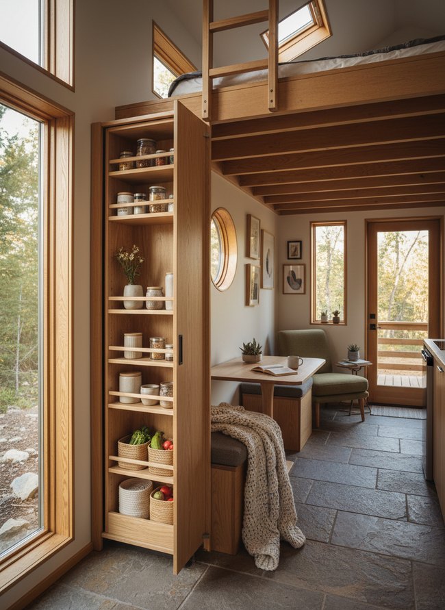 Minimalist Pullout Pantry Tower
