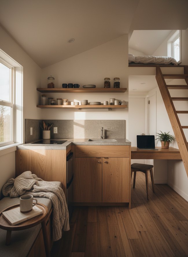 Compact Corner Galley Kitchen