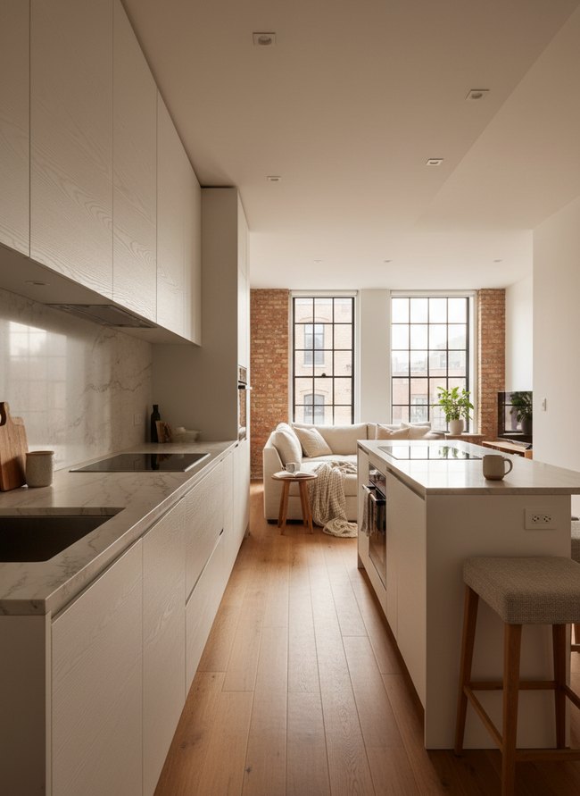 Sleek Modern Galley Kitchen