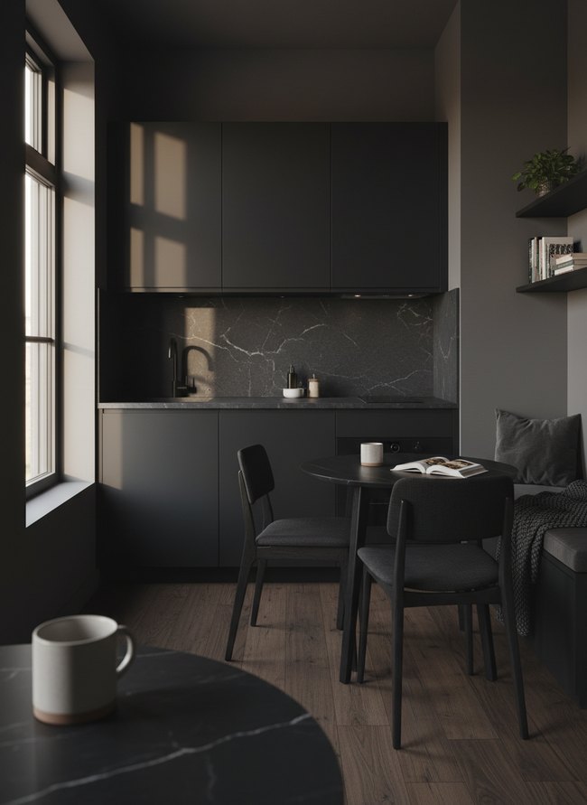 Ebony Galley Kitchenette
