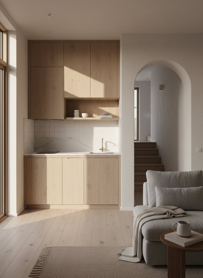 Minimalist Nordic Kitchenette