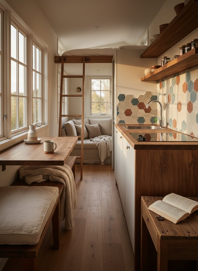 Geometric Tile Backsplash