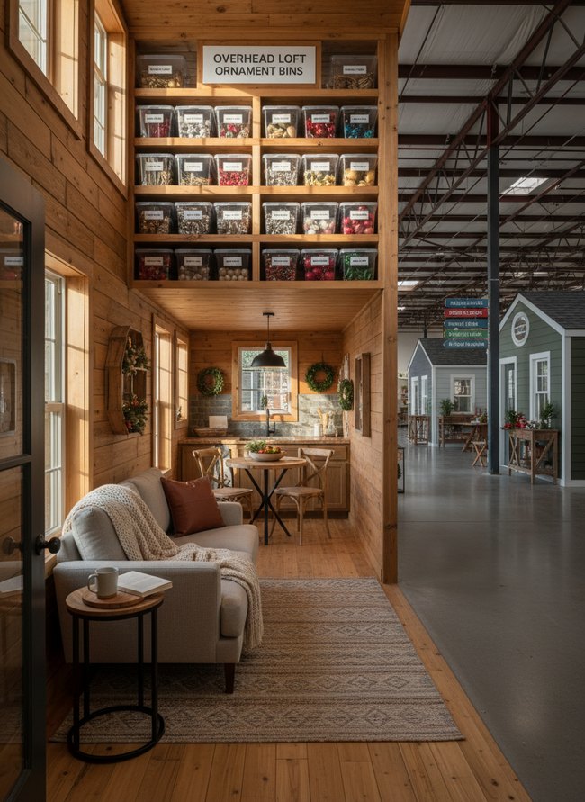 Overhead Loft Ornament Bins