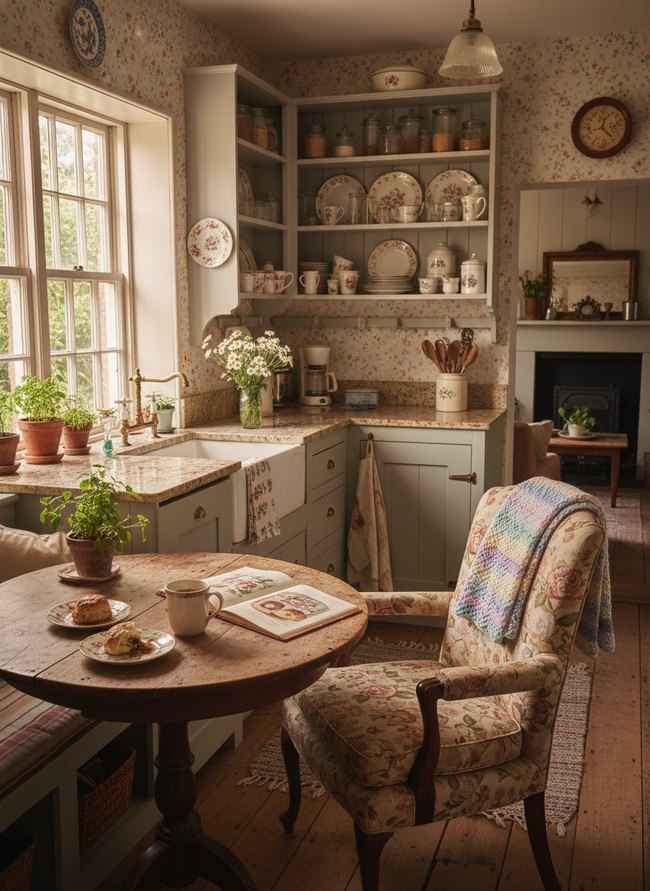 Floral Cottage Charm Kitchen