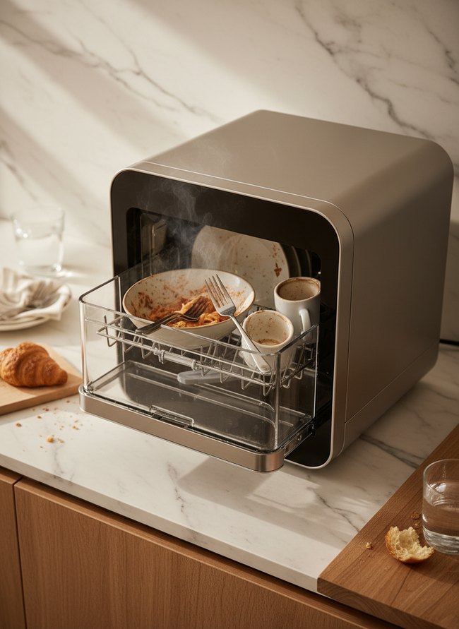 Compact Countertop Dishwasher Unit
