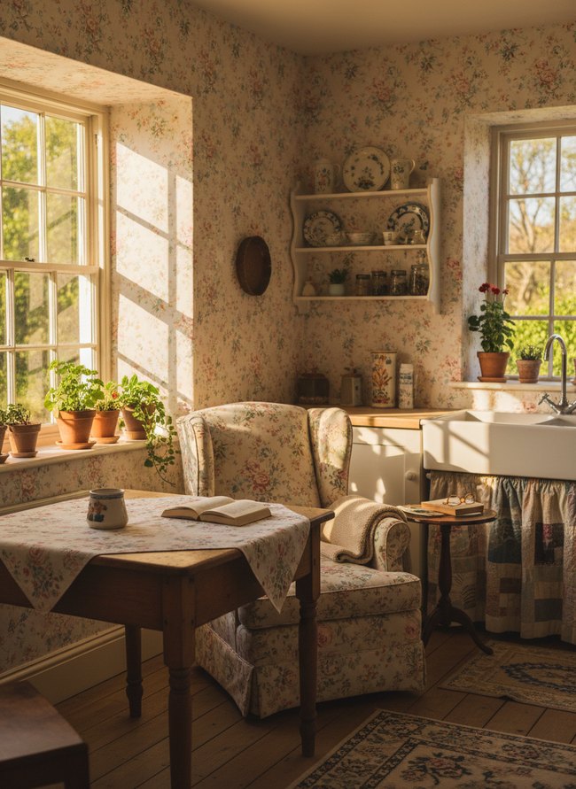 Floral Chintz Cottage Kitchen