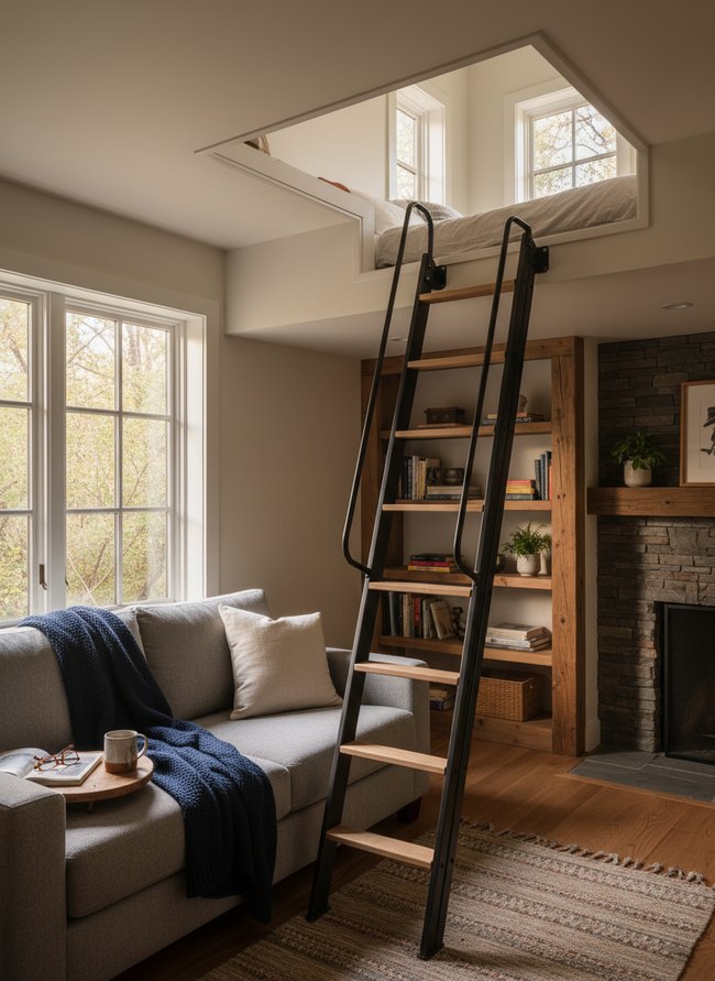 Retractable Metal Ladder