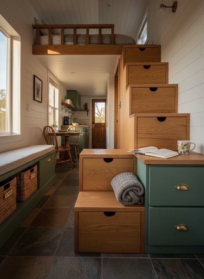 Integrated Loft Staircase Drawers