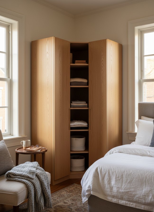 Compact Corner Wardrobe System
