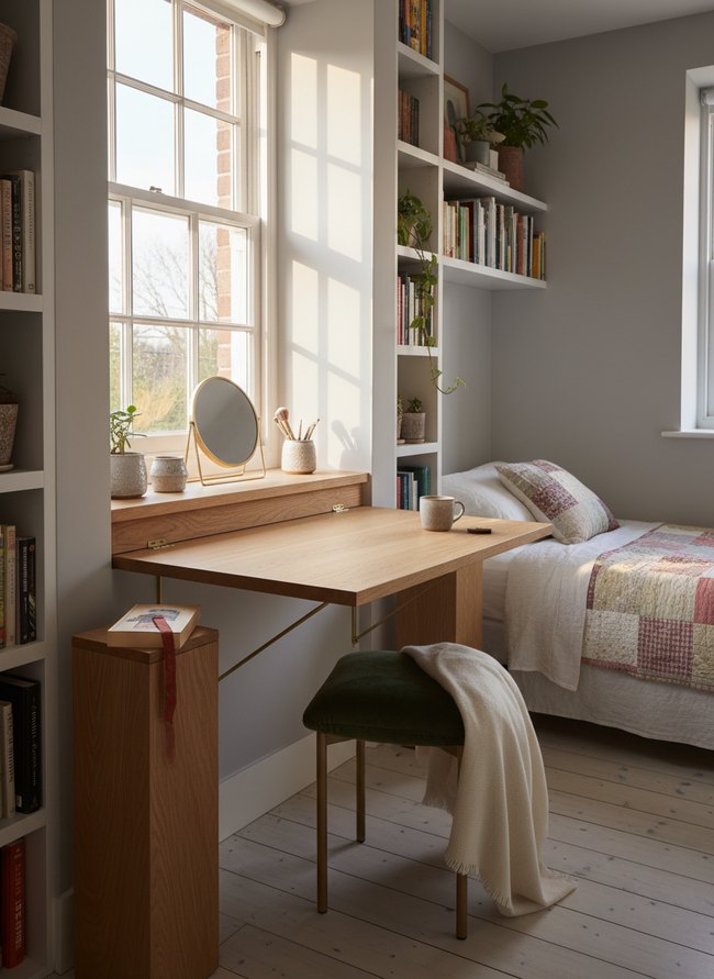Floating Shelf Vanity Desk