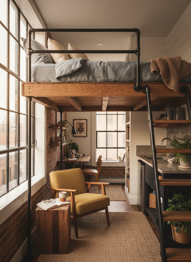 Industrial Pipe Frame Loft