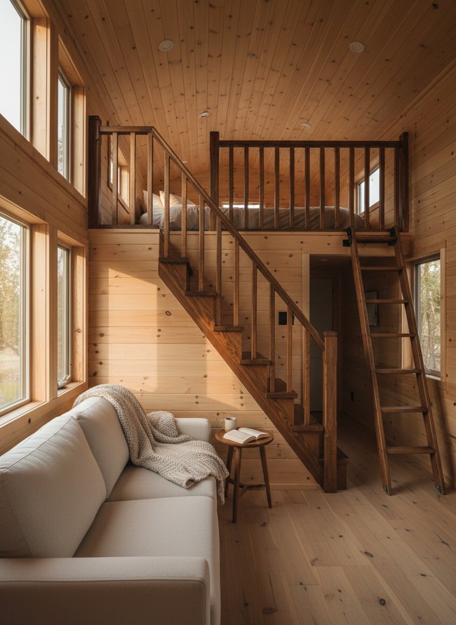Integrated Staircase Tiny Home Rail
