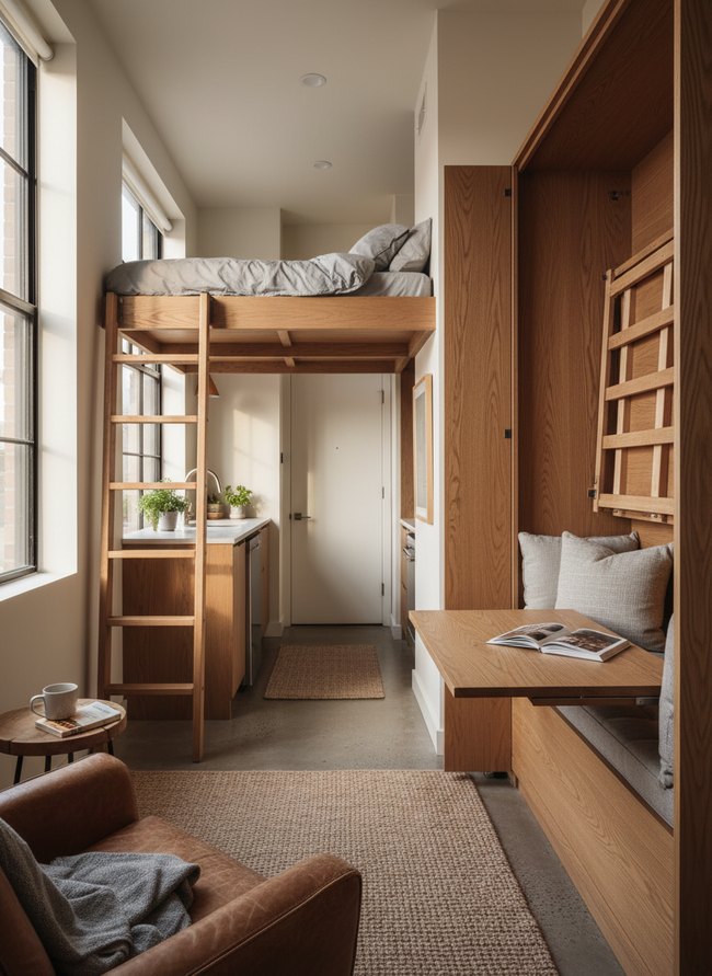 Fold-Out Desk Murphy Bed