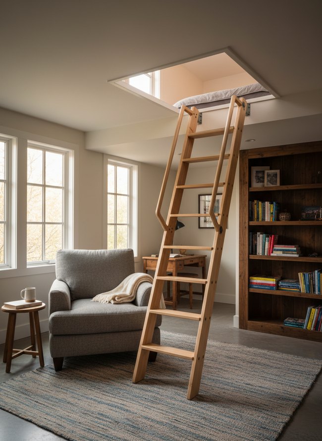 Retracting Loft Ladder Access
