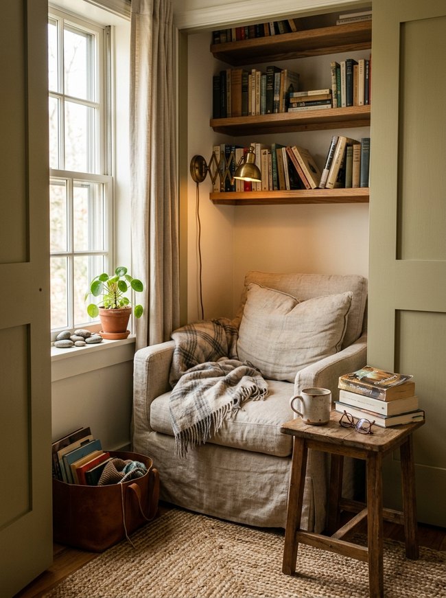 Cozy Corner Shelf Retreat