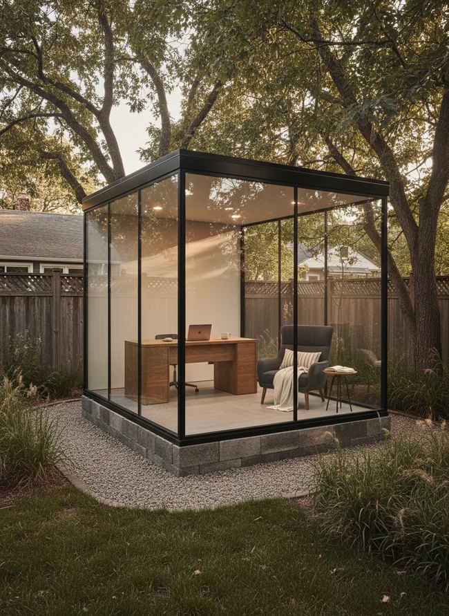 Modern Glass Cube Pod