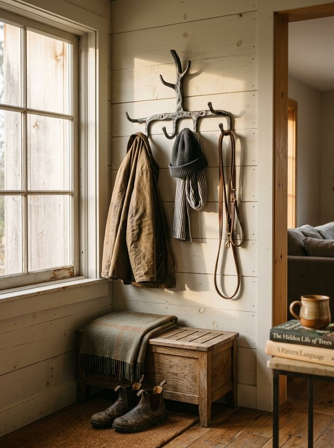 Rustic Branch Steel Hook
