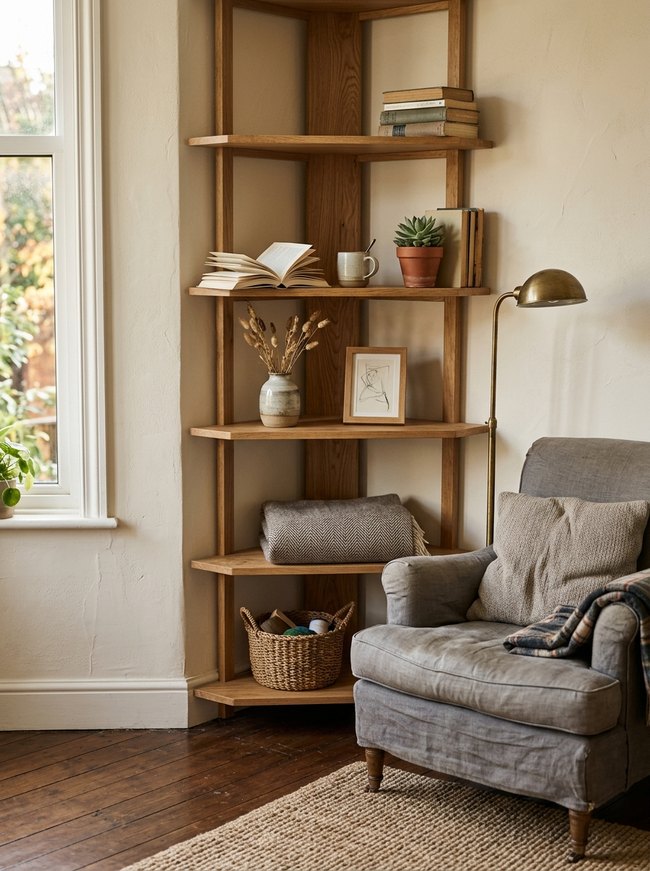 Minimalist Corner Tier Display