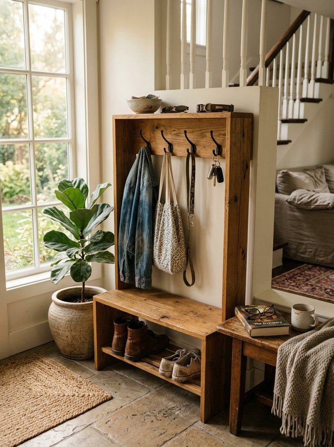 Compact Entryway Organizer Shelf
