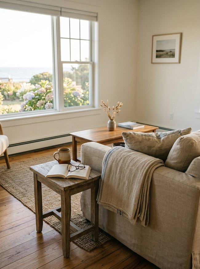 Coastal Breeze Linen Throw