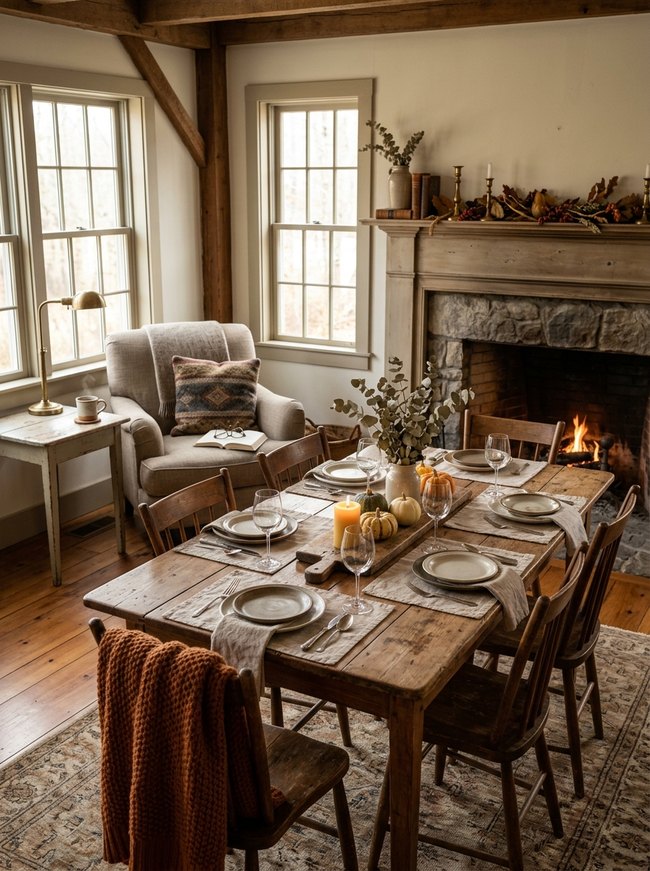 Rustic Harvest Hearthside Setting