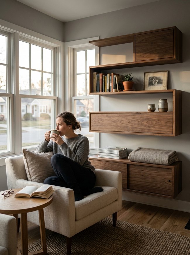 Minimalist Floating Wall Unit
