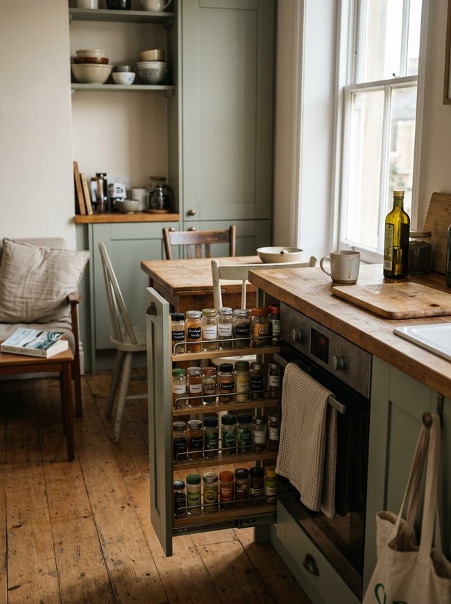 Vertical Pull-Out Spice Rack