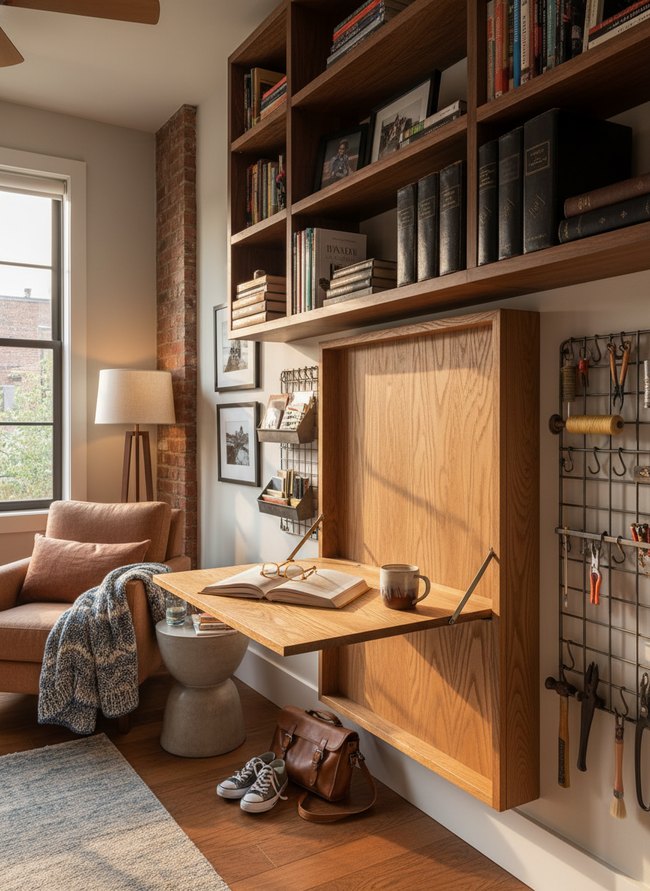 Wall-Mounted Folding Desk