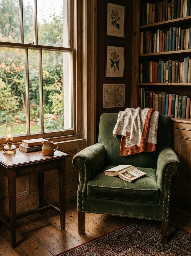 Victorian Parlor Reading Corner