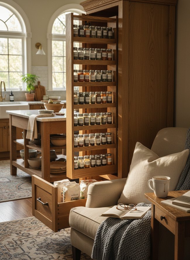 Vertical Tiered Spice Pullout