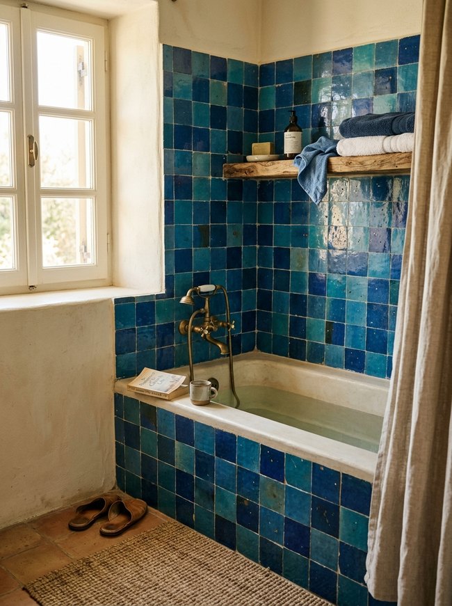 Azure Tile Bath Nook