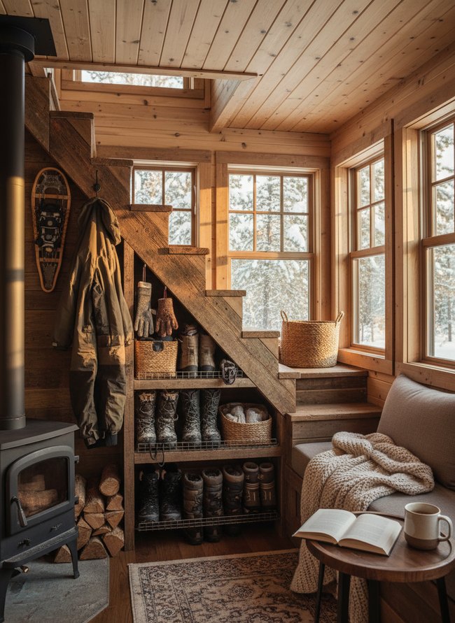 Under-Stair Boot Storage