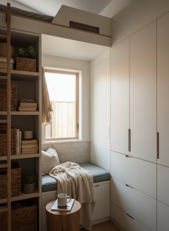 Loft Bedroom Cubby Contrast