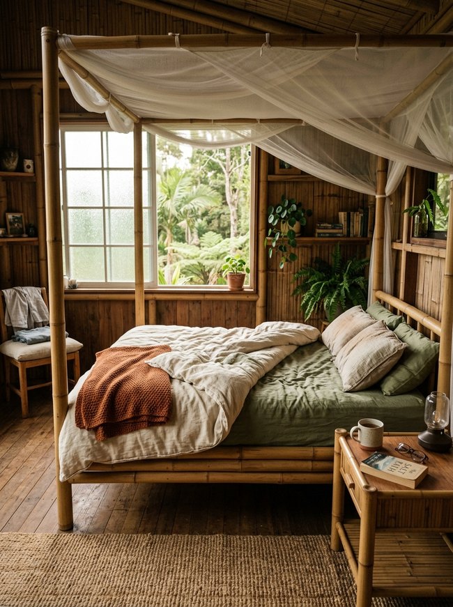 Bamboo Canopy Bedroom Retreat