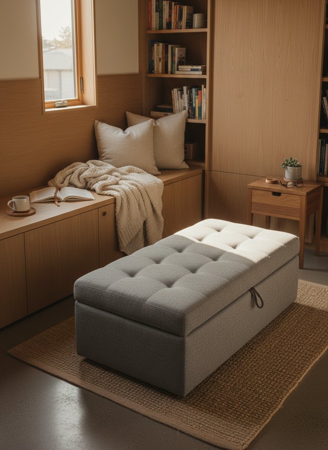 Hidden Compartment Ottoman