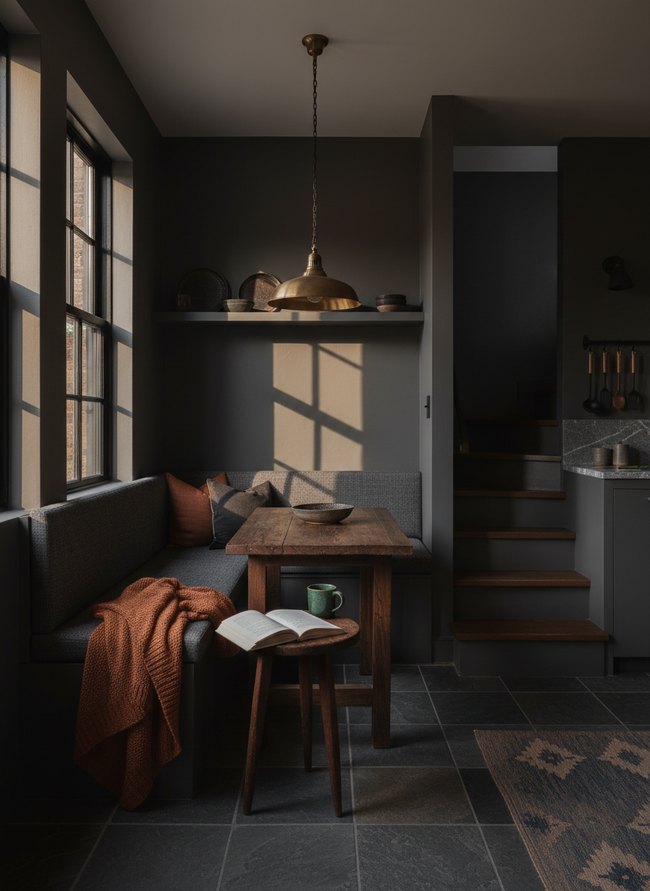 Charcoal Corner Kitchen Nook