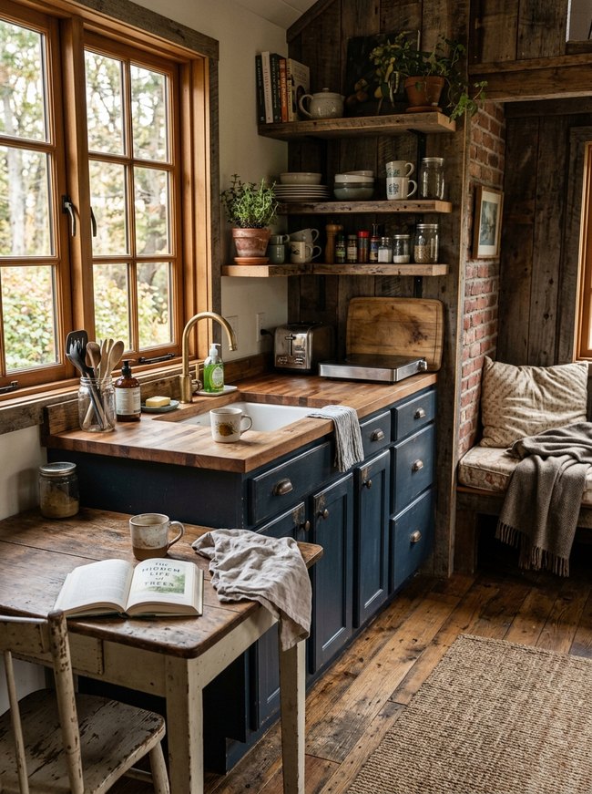 Rustic Industrial Kitchenette
