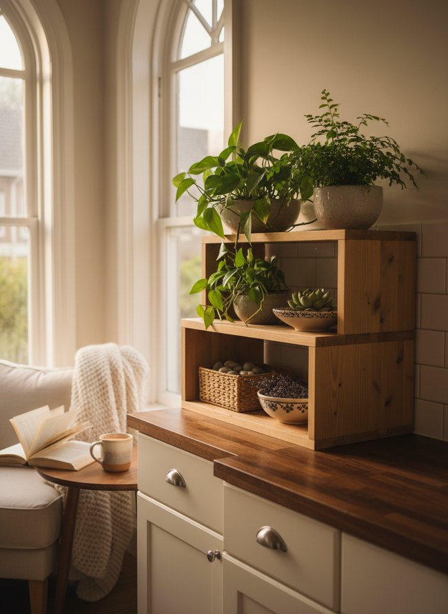 Tiered Planter Cabinet Topper