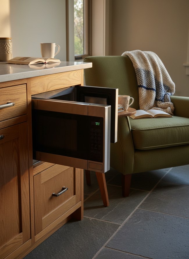 Under-Counter Pullout Microwave
