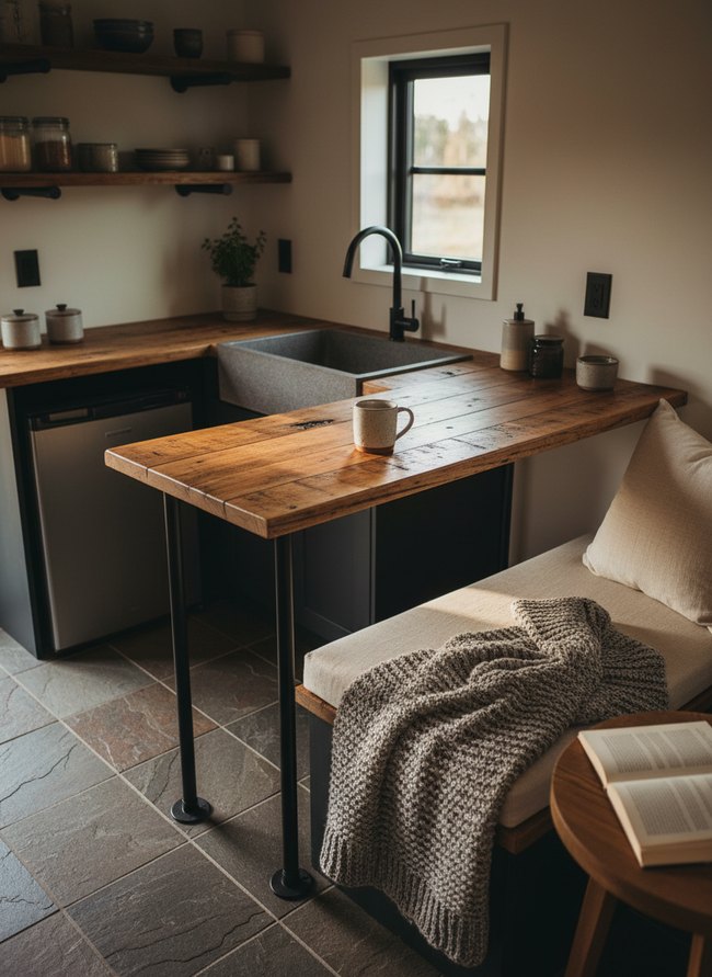Rustic Reclaimed Timber Counter