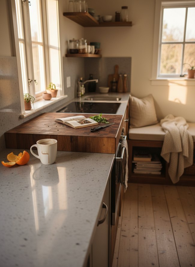 Rustic Butcher Block Counter