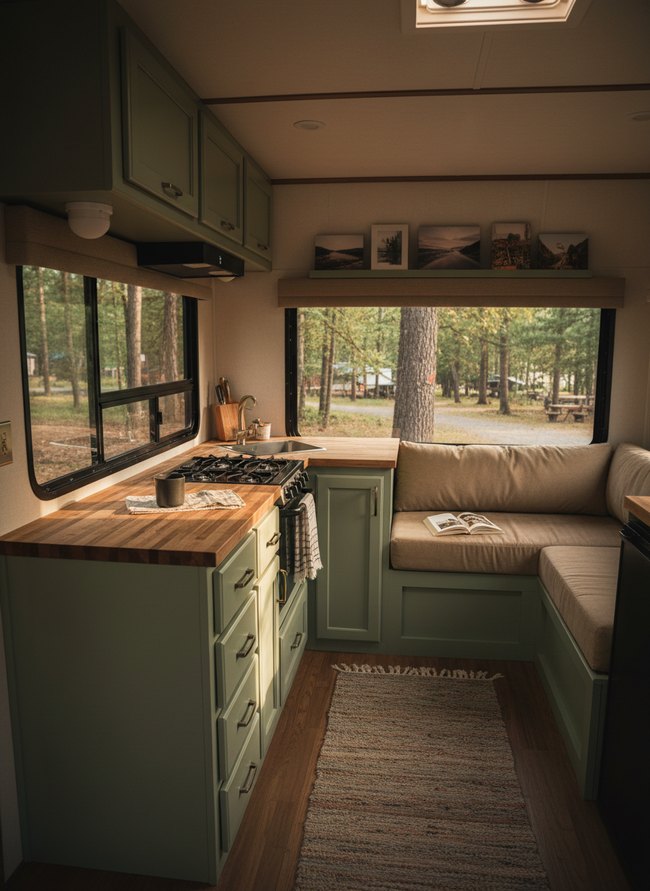 Open Concept L-Shape Camper