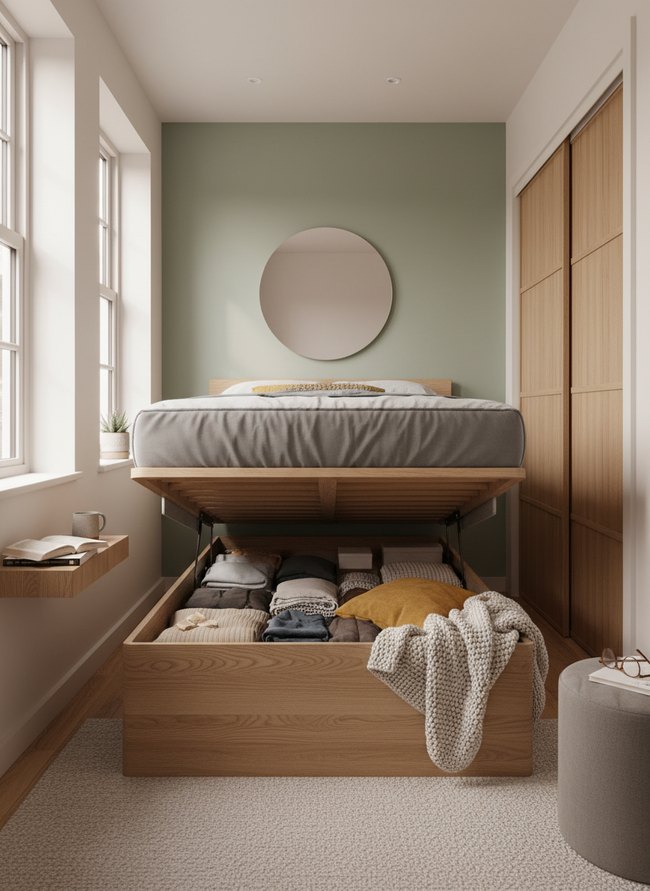 Under-Mattress Lift Storage Bed