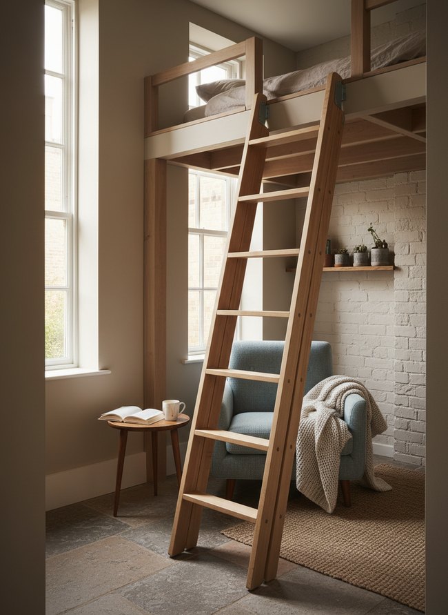 Folding Wood Ladder