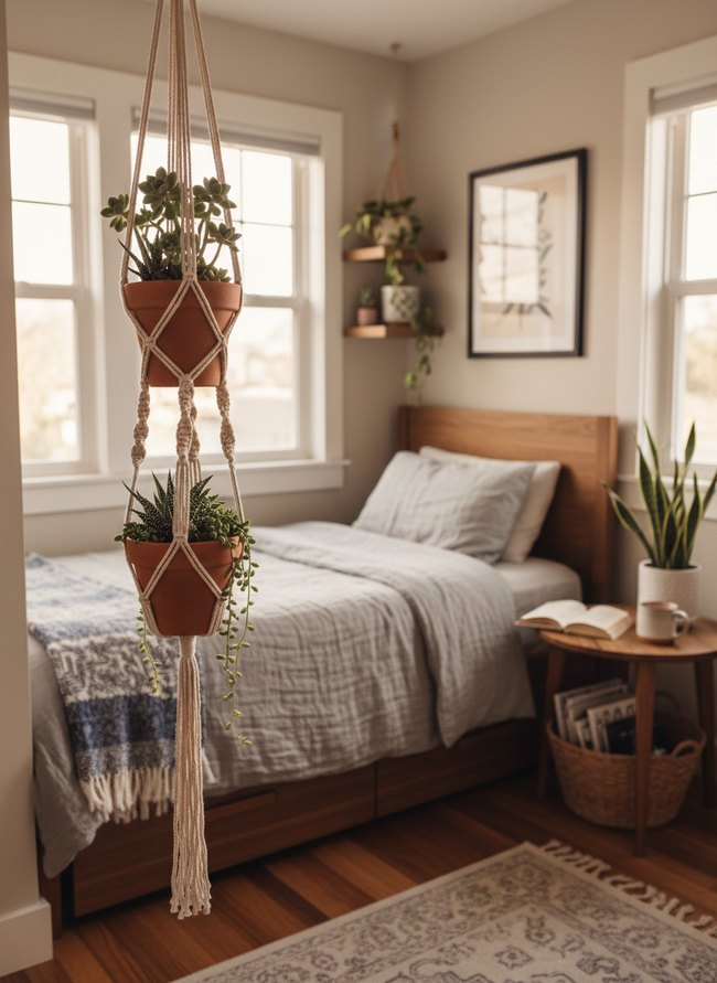 Macrame Hanger Succulent Trio
