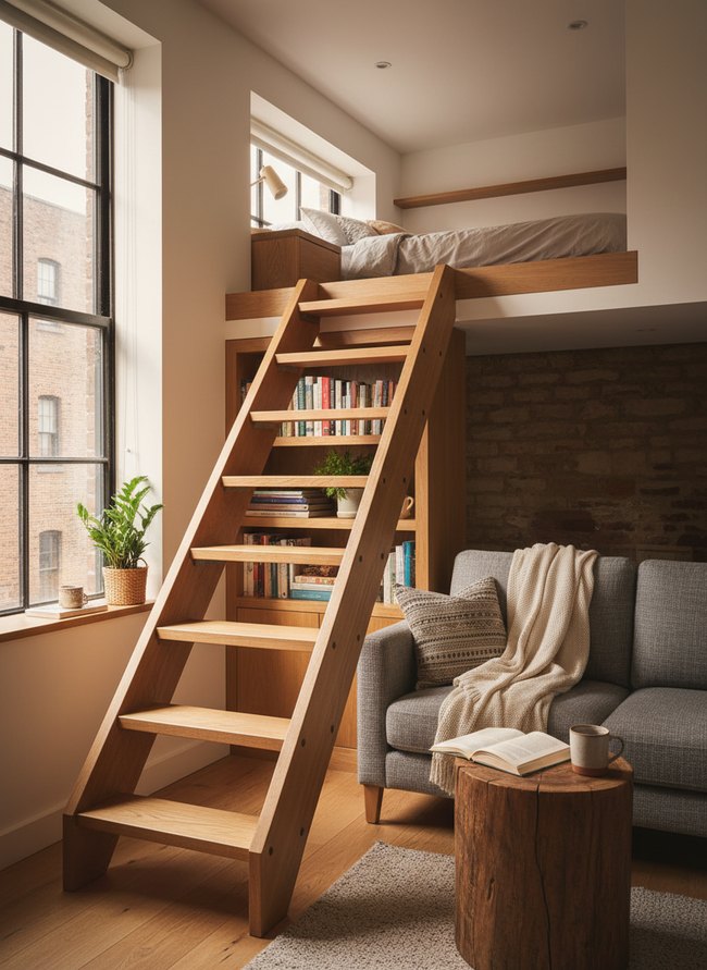 Space-Saving Staircase Loft