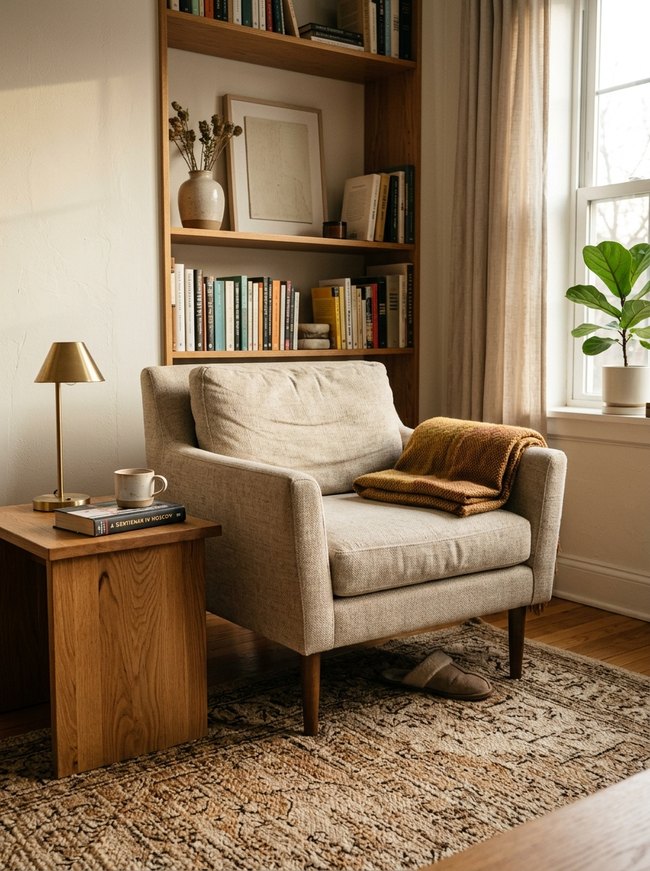 Warm Woven Area Rug